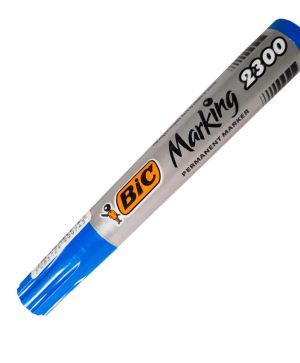 Перманентен маркер Bic 2300 Син скосен връх