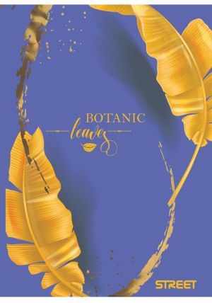 Тетрадка с телчета А4, 60 листа, широки редове, БГ, Botanic