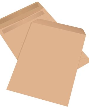 Плик кафяв В4 250х353 със стикер
