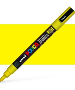 Перманентен маркер Uni Posca PC-3M на водна основа, 0.9-1.3 mm, Жълт