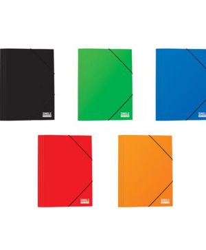 Папка с ластик Single Color картон черна