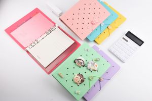 Sworld Тефтер ME, А5, с 6 ринга, ластик, бели листове, 40 листа, розов
