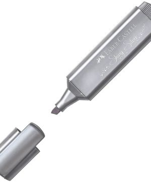 Текст маркер Faber Castell,  металик сребро