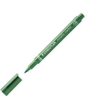 Маркер Staedtler Metalic, объл връх,1-2mm, Зелен