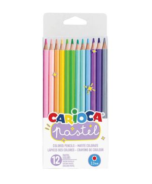 Цветни моливи Carioca 12 цвята Пастел