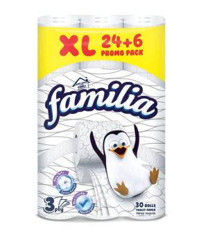 Тоалетна хартия Familia 24+6 бр.