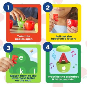 Learning Resources Комплект ябълки с английската азбука