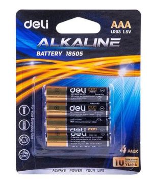 Алкална батерия Deli 1.5V,AАA LR03