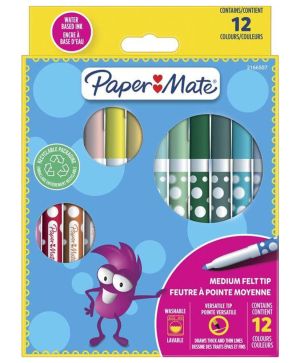 Флумастери PaperMate 12 цвята