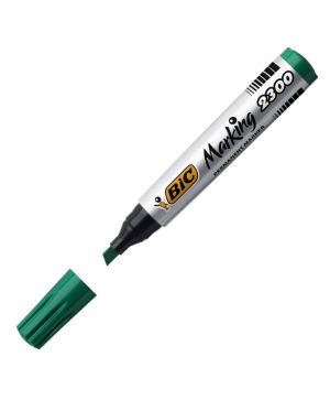 Перманентен маркер Bic Marking 2300, скосен връх, Зелен