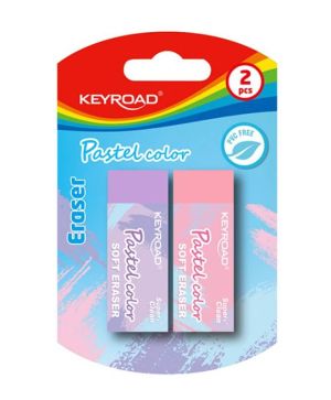 Гума Keyroad блистер, 2 броя, Пастел 972036