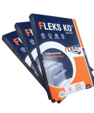 Етикети в кутия A4 Fleks Ko 65бр на лист, 38/21.2 мм, 100 броя