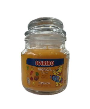 Ароматизирана свещ в бурканче Haribo, 85g, тропикал