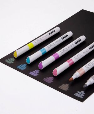 Маркери акрилни Sketch&Art, 6 цвята, Пастел