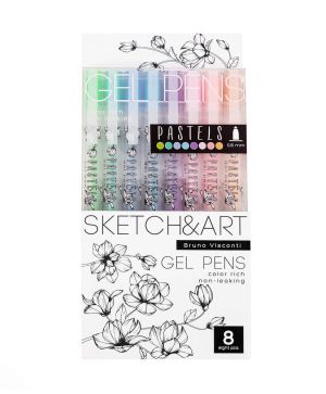 Гел химикалки Sketch&Art, 8 цвята, Пастел
