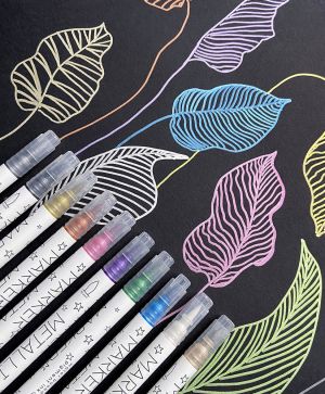 Двувърхи маркери Sketch&Art, 10 цвята, Металик