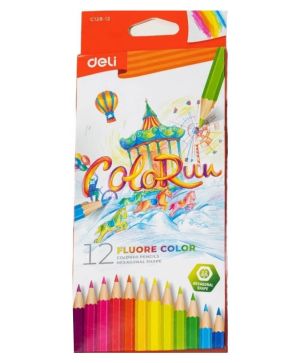 Моливи цветни Deli Colorun EC128-12, 12 цвята