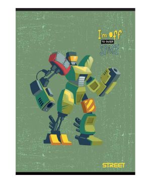 Тетрадка Street А4, широки редове, БГ 40л, Robots