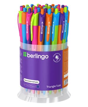Химикалка Berlingo Triangle Fuze, автоматична, 0.7mm