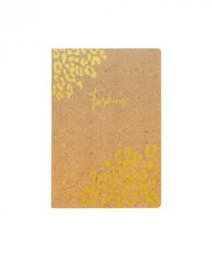 Тетрадка Spree A5, 40л., ред, шита, Kraft Gold