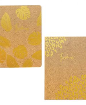 Тетрадка Spree A5, 40л., ред, шита, Kraft Gold