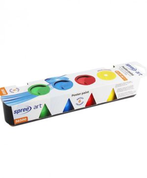 Темперни бои Spree Art, 6 x 25ml, в бурканчета