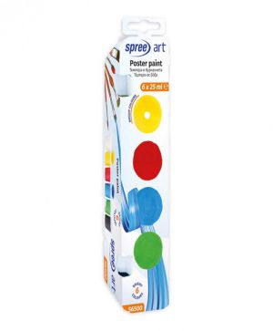 Темперни бои Spree Art, 6 x 25ml, в бурканчета