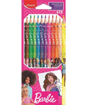 Моливи цветни Maped Barbie, 12 цвята