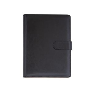 Office 1 Органайзер, A5, с рингове, кожен, в кутия, черен