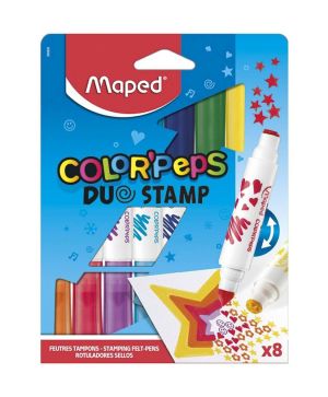 Флумастери Maped с печати 8 цвята