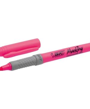 Текстмаркер Bic Marking Grip, скосен, Розов