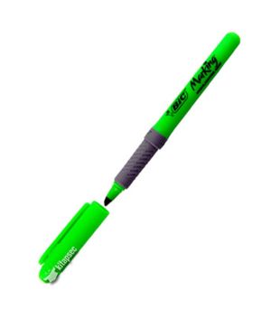 Текстмаркер Bic Marking Grip, скосен, Зелен