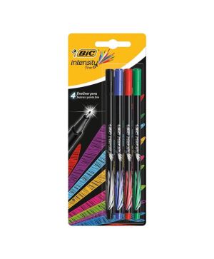 Тънкописци Bic Intensity Fine метален връх 4 броя, комплект