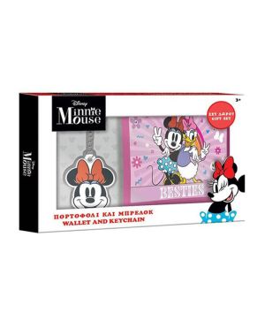 Комплект портфейл с ключодържател Minnie