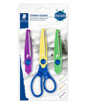 Ножица Staedtler DJ 965, с 3 сменяеми остриета