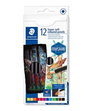 Цветни моливи Staedtler DJ Super Soft, 12 цвята