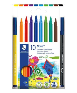 Флумастери Staedtler Noris 326, 10 цвята