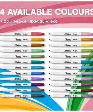 Комплект маркери Sharpie S Note, 24 цвята, кутия