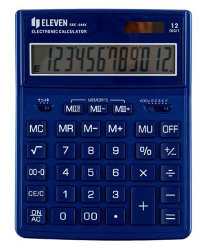 Калкулатор настолен Eleven SDC-444X-NV, 12 разряден, Син