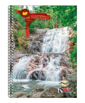 Тетрадка Deis A4,100л.,широки редове, спирала, твърди корици, 2 теми