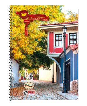 Тетрадка Deis В5, 100л, редове, спирала 01637
