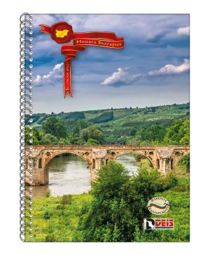 Тетрадка А5 Deis, 100л, редове, спирала, твърди корици,2 теми  09259