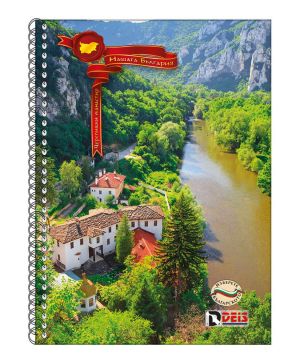 Тетрадка A5 Deis, 200л, широки редове, спирала,твърди корици, 5теми 09430