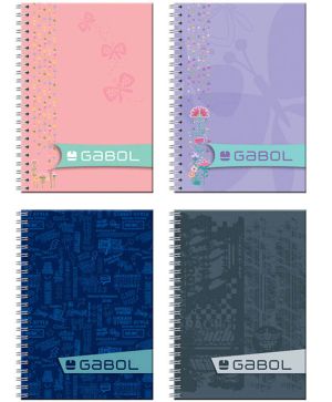 Тетрадка A5 Gabol, 120л, твърди корици, спирала, 9540