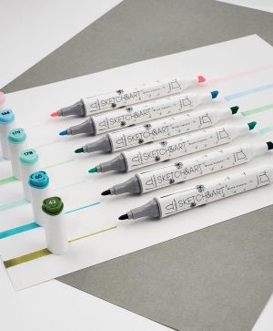 Двувърхи маркери Sketch&Art, 6 цвята, Пролет