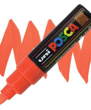 Перманентен маркер Uni Posca PC-8M на водна основа, 8 mm, Флуоресцентно оранжев