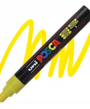 Перманентен маркер Uni Posca PC-5M на водна основа, 1.8-2.5 mm, Жълт