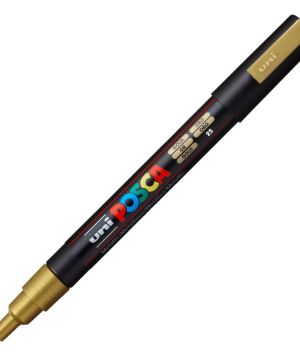 Перманентен маркер Uni Posca PC-3M на водна основа, 0.9-1.3 mm, Златист