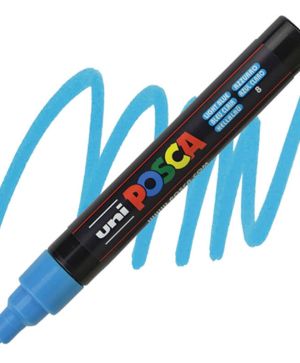 Перманентен маркер Uni Posca PC-5M на водна основа, 1.8-2.5 mm, Светлосин