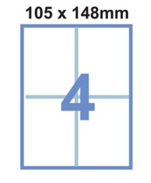 Етикети 4 на лист Axent 105x148.1